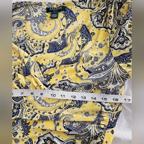 Ralph Lauren Short Sleavr Midi Faux Wrap Dress - Picture 10 of 12